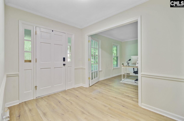 303 High Grove Rd, Summerville, SC 29485 - foyer featuring wood finished floors and crown molding