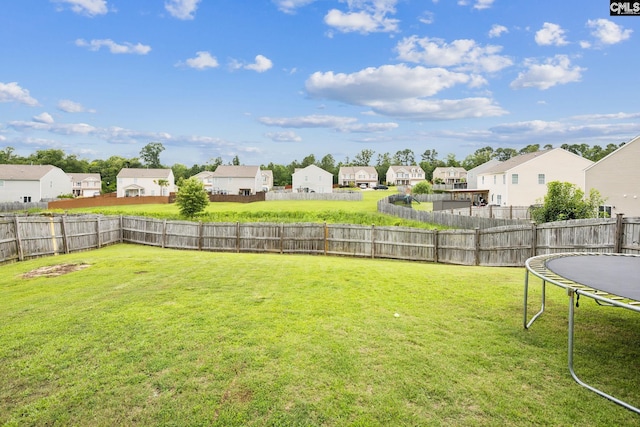 512 Eagles Rest Dr, Chapin, SC 29036 - fenced backyard with a residential view and a trampoline