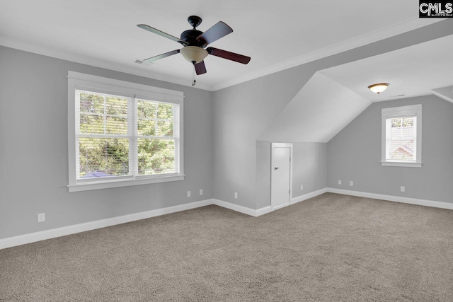 100 Julia Ct, Lexington, SC 29072 - bonus room featuring carpet, a ceiling fan, and lofted ceiling