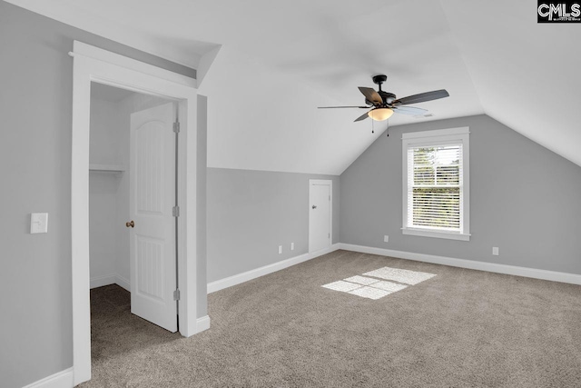 100 Julia Ct, Lexington, SC 29072 - additional living space with carpet flooring, ceiling fan, and lofted ceiling