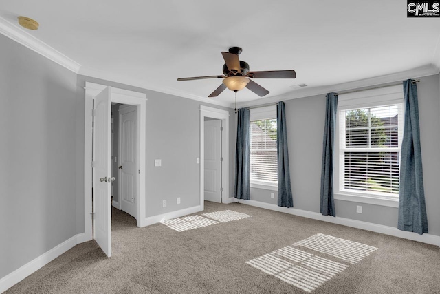 100 Julia Ct, Lexington, SC 29072 - unfurnished bedroom with carpet, crown molding, and ceiling fan