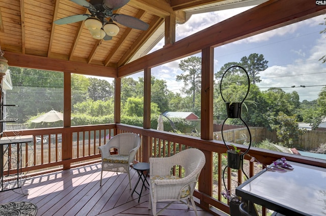 3722 Heyward St, Columbia, SC 29205 - deck featuring a ceiling fan