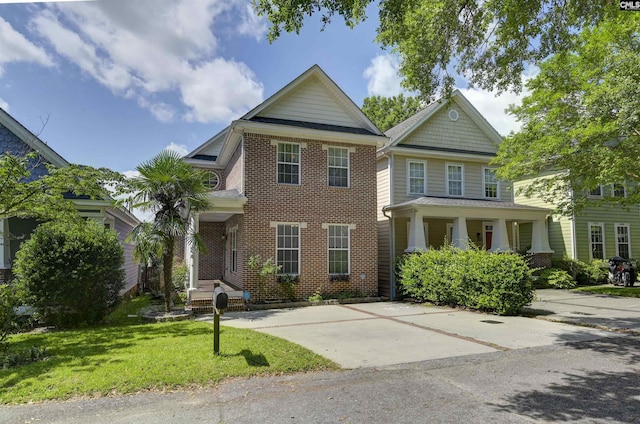 3722 Heyward St, Columbia, SC 29205 - view of front of property with a front yard and brick siding