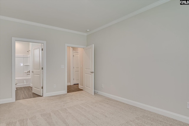 20 Belfast Ct, North Augusta, SC 29860 - unfurnished bedroom featuring ornamental molding, carpet floors, and ensuite bathroom