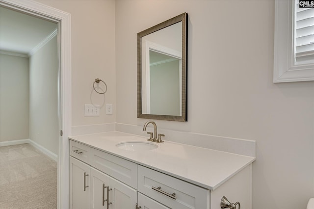20 Belfast Ct, North Augusta, SC 29860 - bathroom with crown molding and vanity