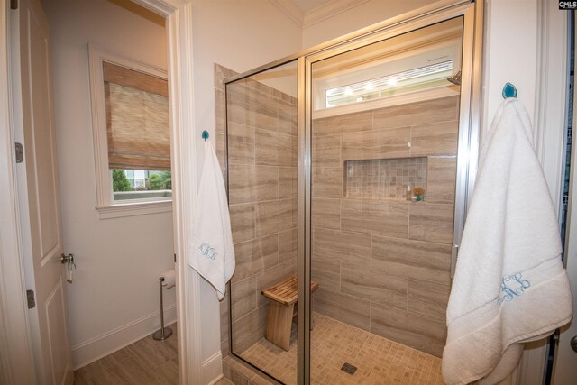 221 Coldwater Xing, Lexington, SC 29072 - bathroom with a shower stall and baseboards