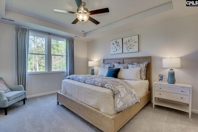 182 Scruple Way, North Augusta, SC 29860 - carpeted bedroom with a raised ceiling and a ceiling fan