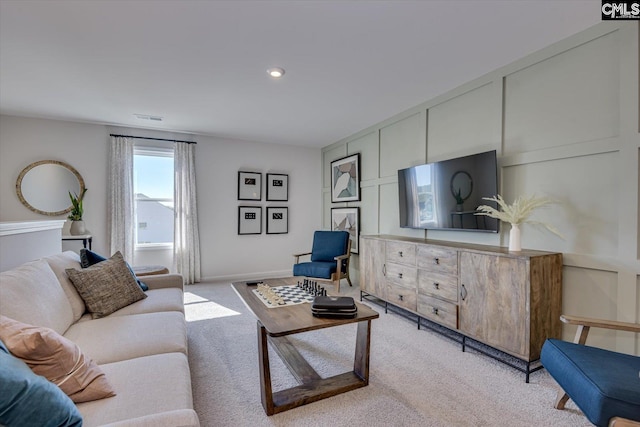182 Scruple Way, North Augusta, SC 29860 - living room featuring light colored carpet and recessed lighting