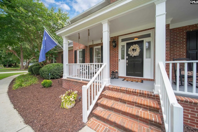 100 Morning Echo Dr, Columbia, SC 29229 - entrance to property with brick siding and covered porch
