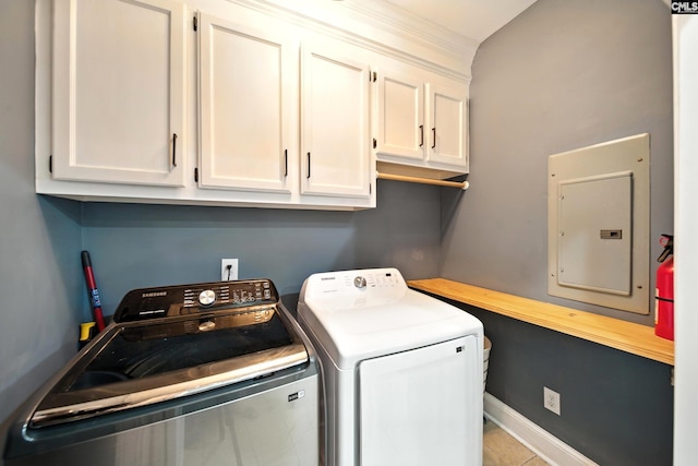 100 Morning Echo Dr, Columbia, SC 29229 - washroom with electric panel, washer and dryer, and cabinet space