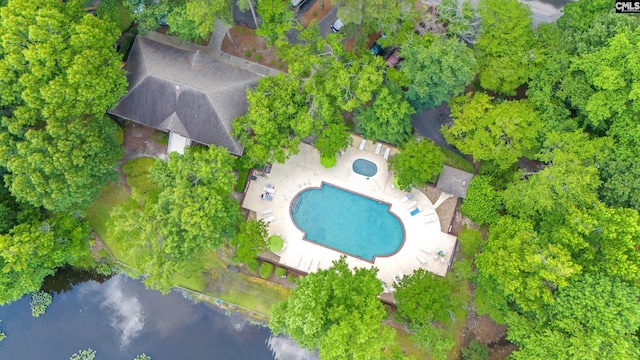 100 Morning Echo Dr, Columbia, SC 29229 - aerial overview of property's location featuring a pool area and a nearby body of water