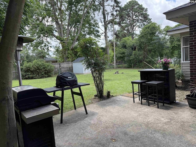 608 Byron Rd, Columbia, SC 29209 - view of patio / terrace with a storage shed