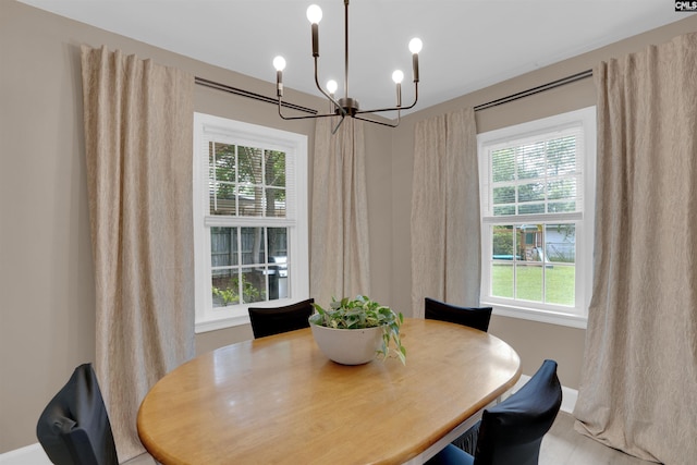 608 Byron Rd, Columbia, SC 29209 - dining space with a chandelier and plenty of natural light