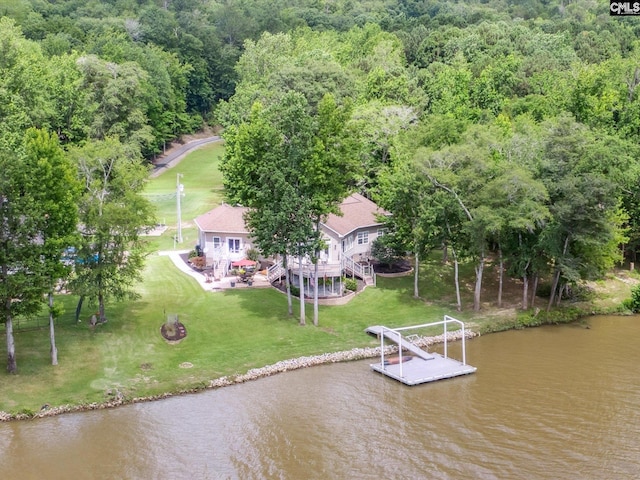 887 Living Waters, Great Falls, SC 29055 - view from above of property with a large body of water