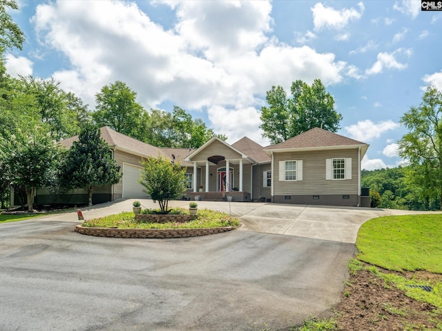 887 Living Waters, Great Falls, SC 29055 - ranch-style house with concrete driveway, an attached garage, and a shingled roof
