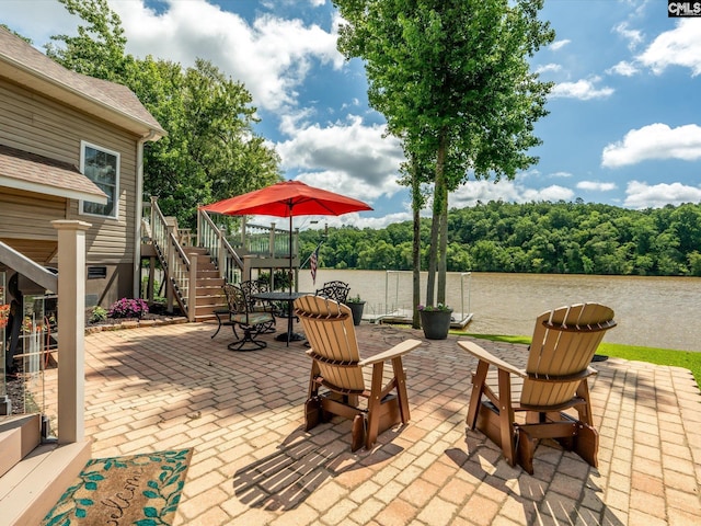 887 Living Waters, Great Falls, SC 29055 - view of patio with outdoor dining area and stairway