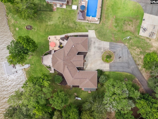 887 Living Waters, Great Falls, SC 29055 - drone / aerial view of a pool area