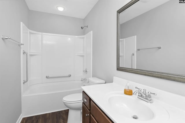 821 Burnview Ln, Chapin, SC 29036 - bathroom featuring vanity, bathtub / shower combination, and wood finished floors