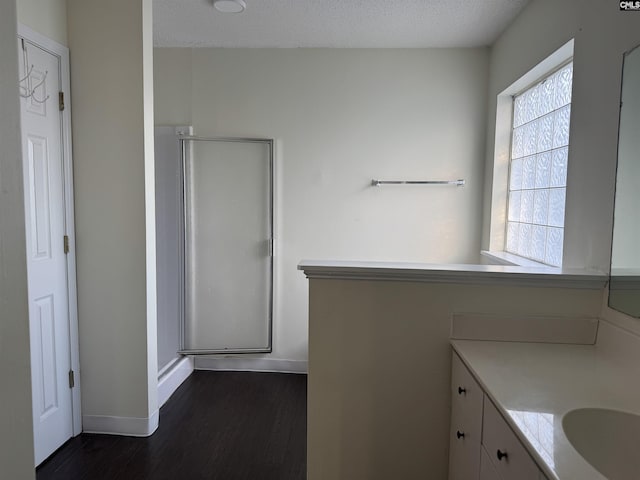 103 Faircrest Way, Columbia, SC 29229 - bathroom featuring wood finished floors, vanity, and a stall shower