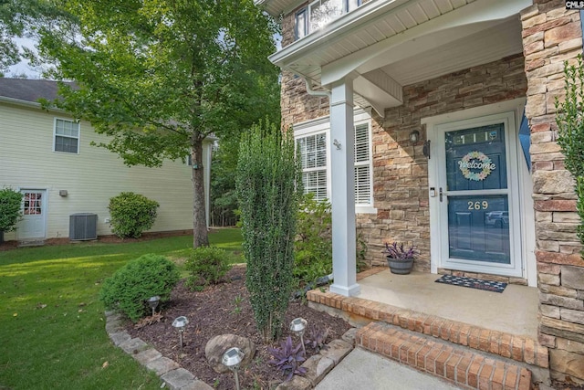 269 Creek Branch Dr, Lexington, SC 29072 - entrance to property with stone siding and a lawn