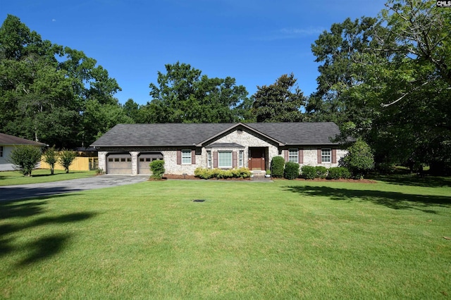2115 Ohara Ct, Columbia, SC 29204 - ranch-style home with driveway, an attached garage, and a front yard