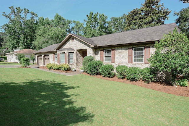 2115 Ohara Ct, Columbia, SC 29204 - ranch-style home featuring a garage, a front yard, and brick siding