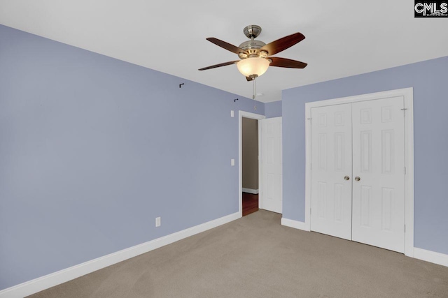 430 Plantation Pointe Dr, Elgin, SC 29045 - unfurnished bedroom with carpet floors, a closet, and ceiling fan