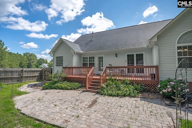 430 Plantation Pointe Dr, Elgin, SC 29045 - back of house with a patio area, a wooden deck, and a shingled roof