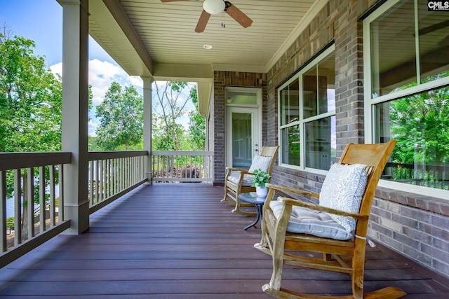605 Flycatcher Ln, Blythewood, SC 29016 - wooden deck with ceiling fan