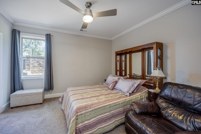605 Flycatcher Ln, Blythewood, SC 29016 - carpeted bedroom with crown molding and ceiling fan