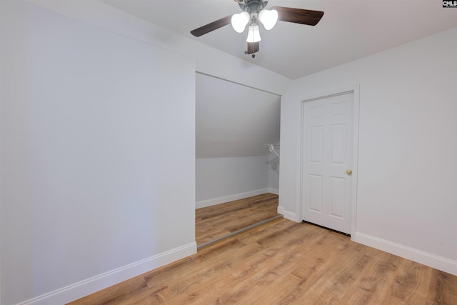 400 Mallet Hill Rd Unit B1, Columbia, SC 29223 - additional living space featuring lofted ceiling, ceiling fan, and light wood finished floors