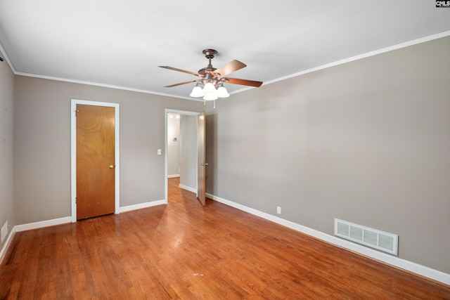 811 Rosedale Rd, West Columbia, SC 29170 - unfurnished bedroom featuring light wood finished floors, crown molding, and ceiling fan