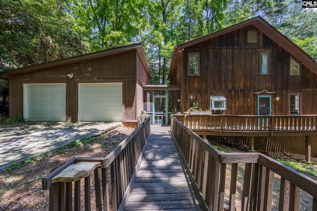 32 Nob Hill Rd, Columbia, SC 29210 - rear view of property with a deck and driveway
