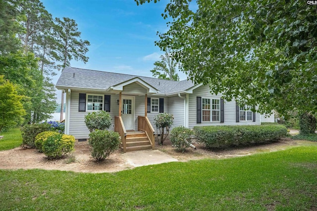 116 Laurel Rock Pt, Leesville, SC 29070 - ranch-style home with a front lawn and roof with shingles
