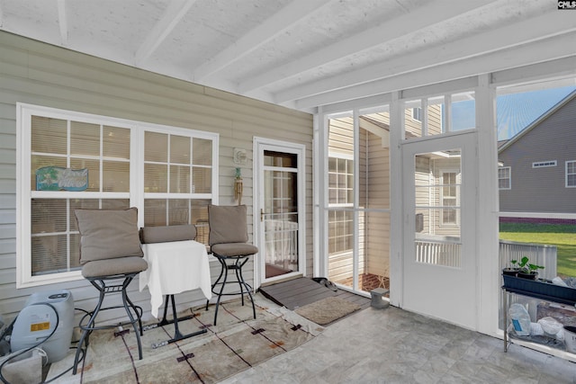316 Founders Ridge Rd, Columbia, SC 29229 - sunroom / solarium featuring beam ceiling