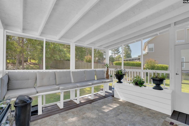 316 Founders Ridge Rd, Columbia, SC 29229 - unfurnished sunroom with an outdoor hangout area, healthy amount of natural light, and beam ceiling