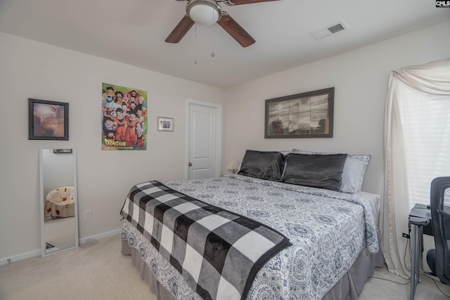 532 Ariel Cir, Lexington, SC 29072 - bedroom featuring light carpet and ceiling fan