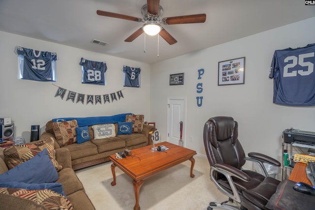 532 Ariel Cir, Lexington, SC 29072 - office space featuring ceiling fan and light carpet