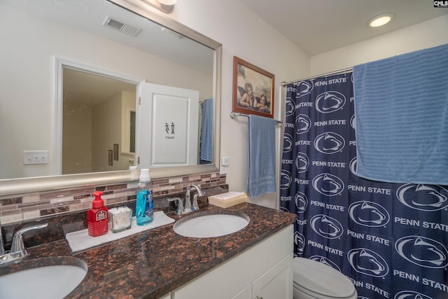 532 Ariel Cir, Lexington, SC 29072 - bathroom with double vanity and tasteful backsplash