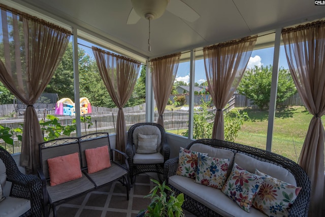 532 Ariel Cir, Lexington, SC 29072 - sunroom / solarium with a ceiling fan