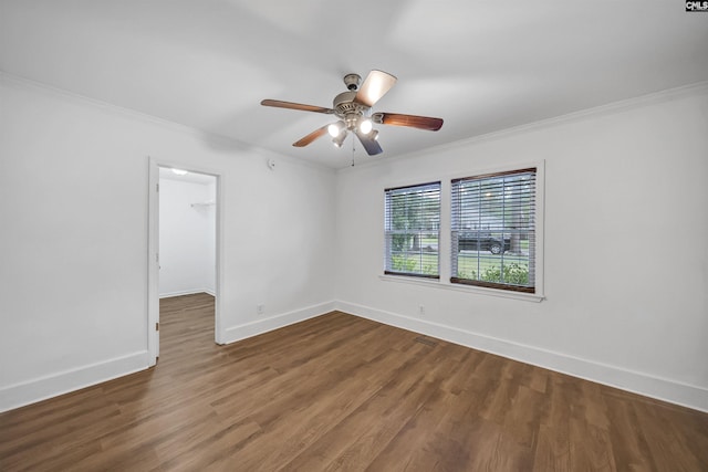 1005 D Ave, West Columbia, SC 29169 - empty room featuring ornamental molding, ceiling fan, and wood finished floors