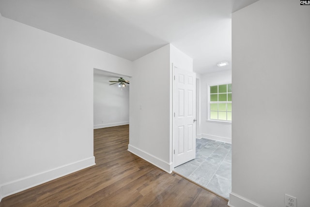1005 D Ave, West Columbia, SC 29169 - spare room featuring wood finished floors and a ceiling fan