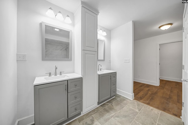 1005 D Ave, West Columbia, SC 29169 - full bathroom featuring two vanities and a shower