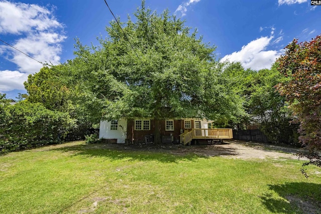 1005 D Ave, West Columbia, SC 29169 - view of yard with a wooden deck