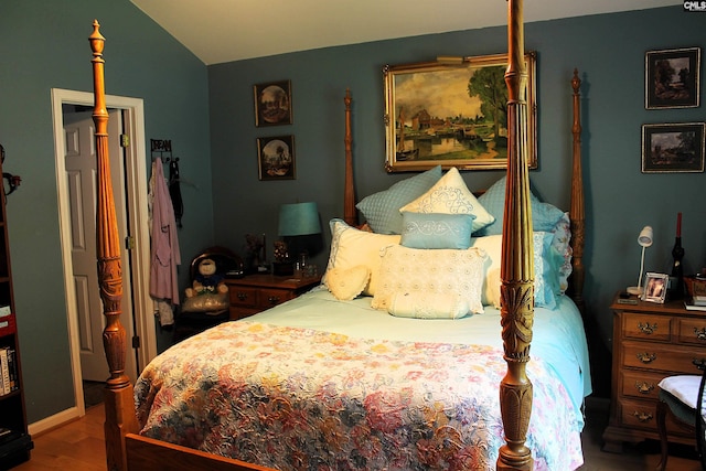 499 Woodhouse Loop, Irmo, SC 29063 - bedroom with vaulted ceiling and wood finished floors