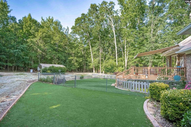 1176 Whippoorwill Rd, Prosperity, SC 29127 - view of yard featuring a deck