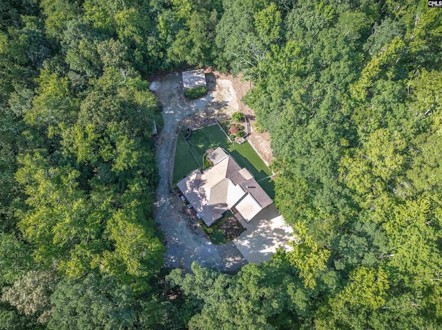 1176 Whippoorwill Rd, Prosperity, SC 29127 - aerial view of property and surrounding area featuring a heavily wooded area