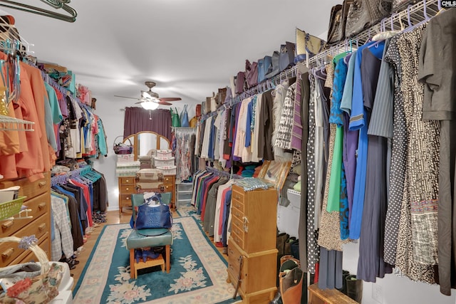 1176 Whippoorwill Rd, Prosperity, SC 29127 - walk in closet featuring ceiling fan