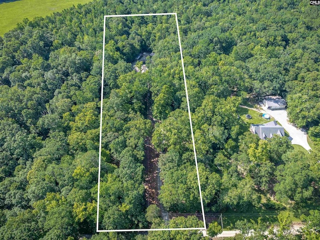 1176 Whippoorwill Rd, Prosperity, SC 29127 - aerial view of property's location with a heavily wooded area and property parcel outlined