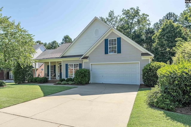 5 Blue Mountain Ct, Irmo, SC 29063 - traditional-style home with a front yard, driveway, a garage, and a porch